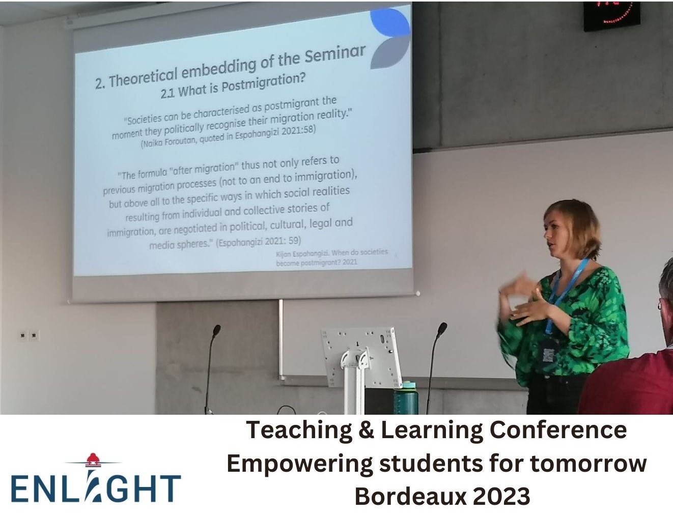 Antonia Musolff presenting at the ENLIGHT conference