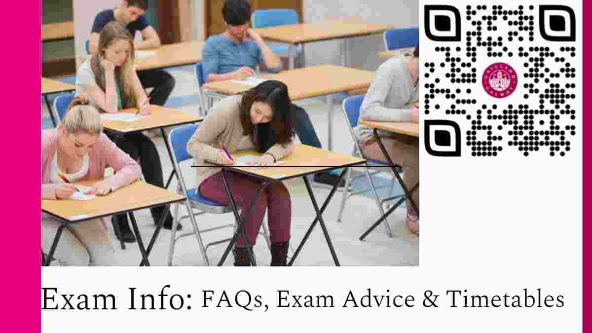 Exams Info with QR Code
